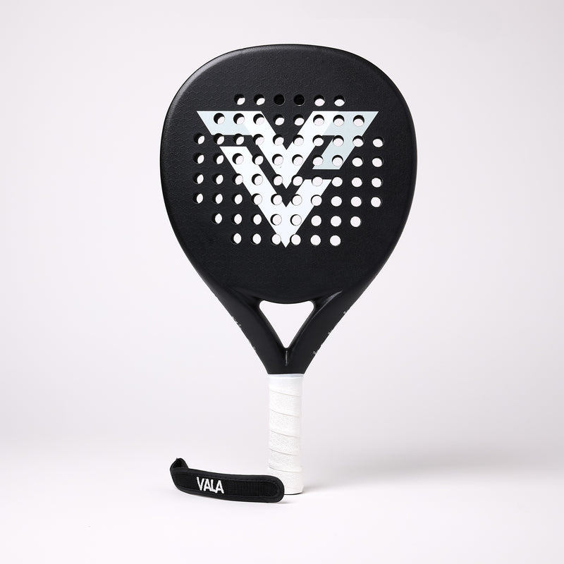 Black racquet studio shot
