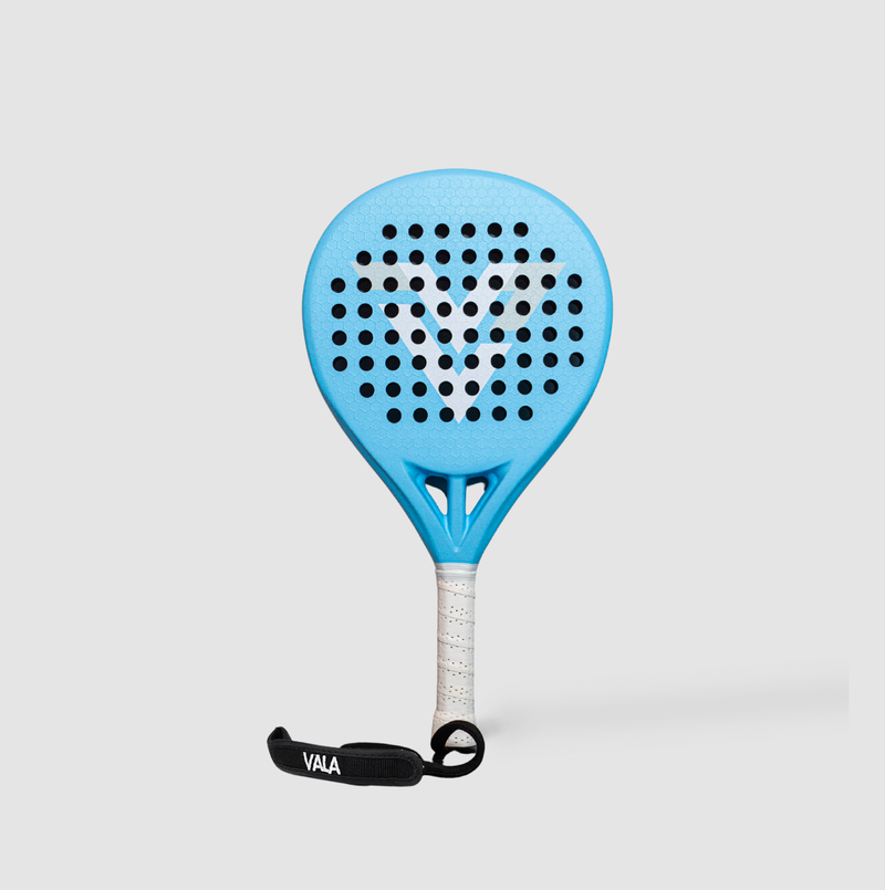 Blue racquet studio shot